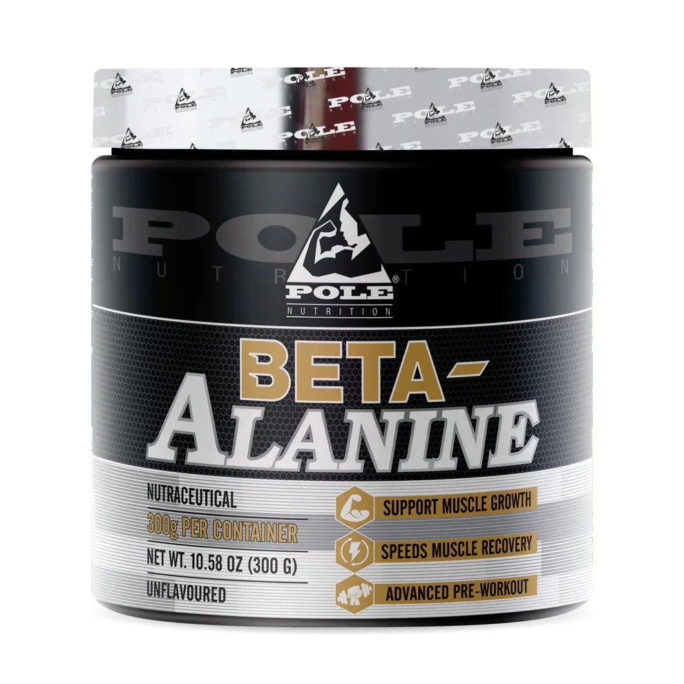 Pole Nutrition Beta-Alanine | 300g | Pure Unflavored Pre-Workout Booster, front view