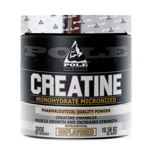 Pole Nutrition Creatine Monohydrate - Micronized Powder | Unflavored 300g |Enhanced strength & endurance