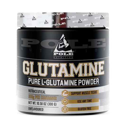 Pole Nutrition Pure L-Glutamine Powder - 300g Unflavored | Gluten-Free | Essential Amino Acid for Recovery