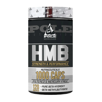 Pole Nutrition HMB | 120 Capsules | Muscle Recovery & Heart Health Support | Vegetarian-mercury-free