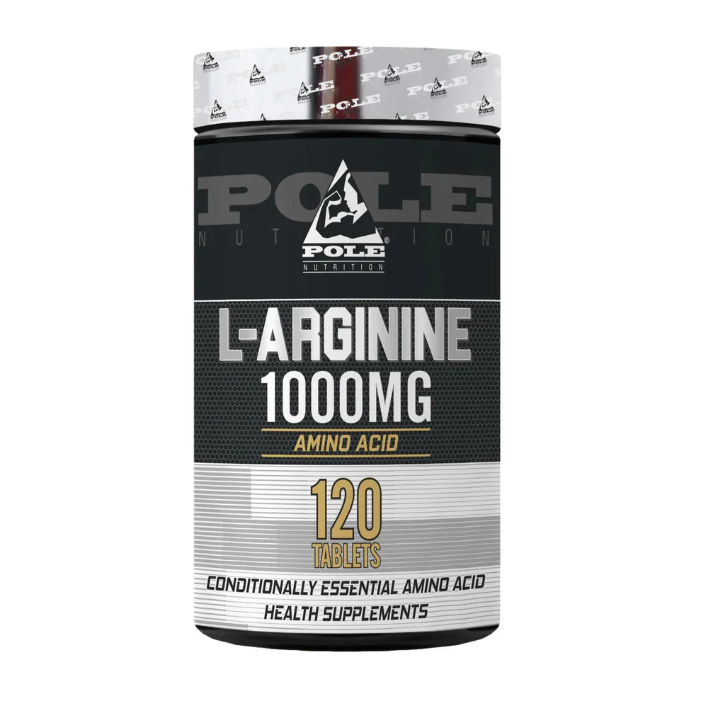 Pole Nutrition L-Arginine 1000mg | 100 Capsules | High-Potency Nitric Oxide & Heart Health Support | Vegetarian