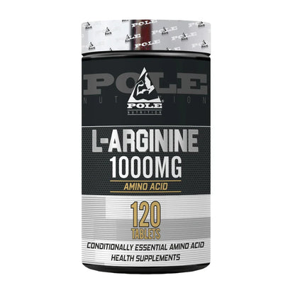 Pole Nutrition L-Arginine 1000mg | 100 Capsules | High-Potency Nitric Oxide & Heart Health Support | Vegetarian
