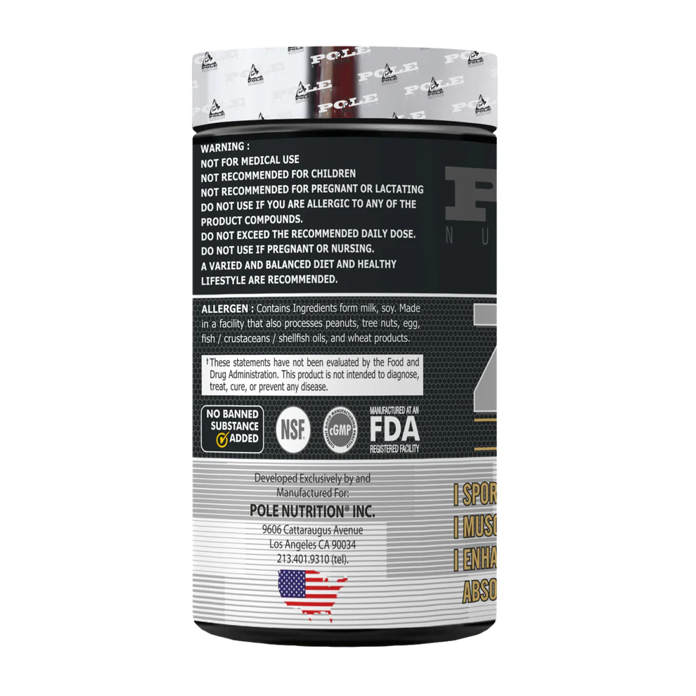 Nighttime Recovery Complex - Pole ZMA Vegetarian Capsules for Next-Day Strength & Endurance