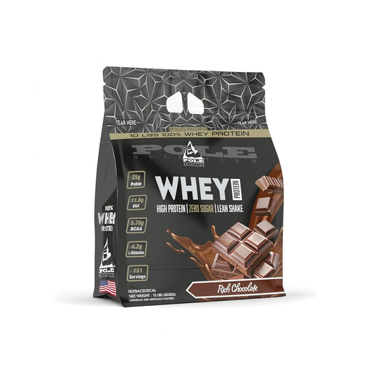 Pole nutrition whey protein 5 Lbs-rich chocolate -front view-illustration in white background