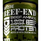 Warzone Beef-End Beef Aminos supplement container on a white background