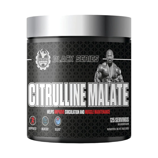 Dexter Jackson Black Series Citrulline Malate – 250g (125 Servings) | Premium Nitric Oxide Support for Enhanced Blood Flow & Workout Performance, front view