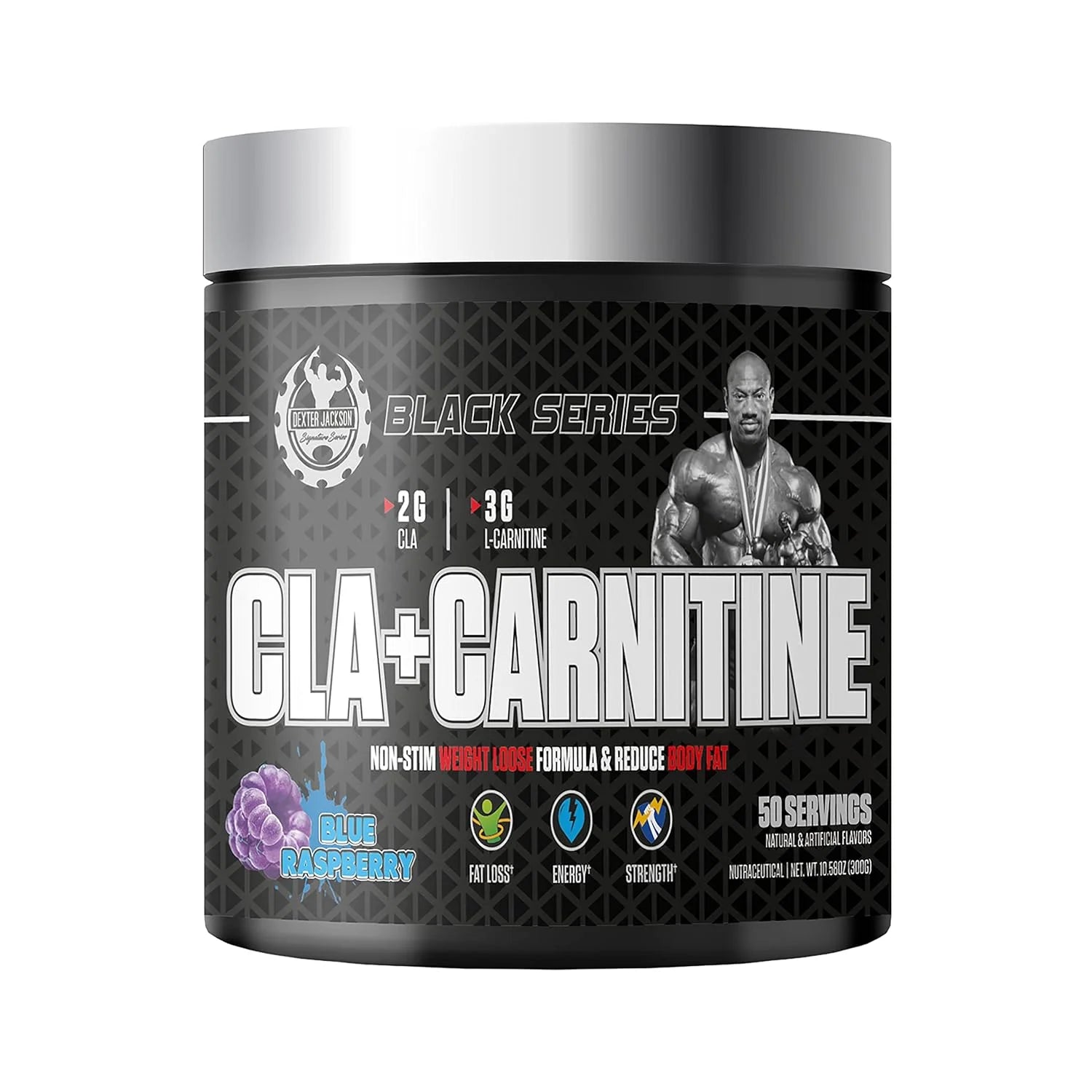 Dexter Jackson Black Series CLA + Carnitine – 50 Servings | Premium Fat-Burning & Weight Management Formula, front view