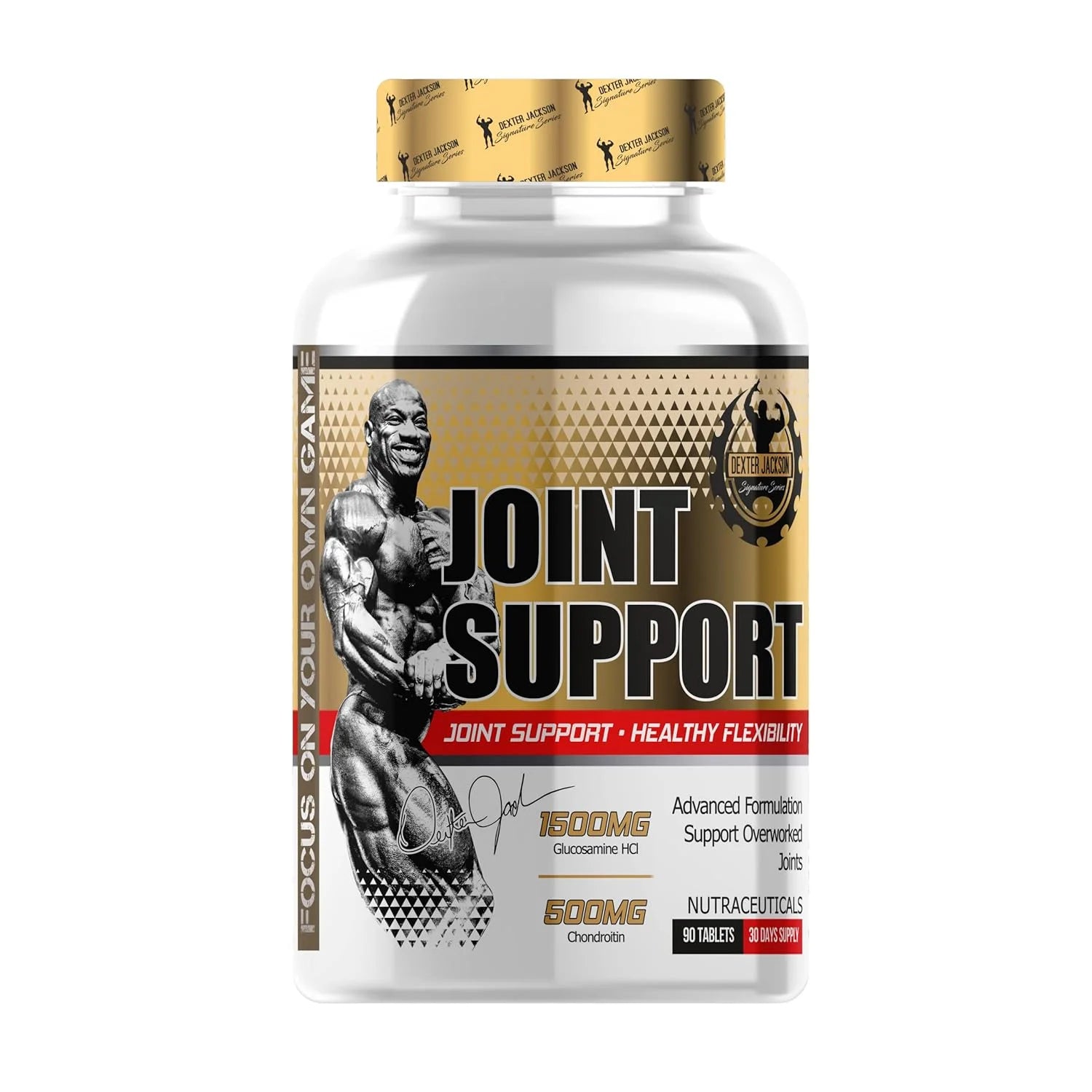 Dexter Jackson Gold Series Joint Support – Advanced Formula for Mobility, Flexibility & Comfort | 90 Tablets – Vegetarian, front view