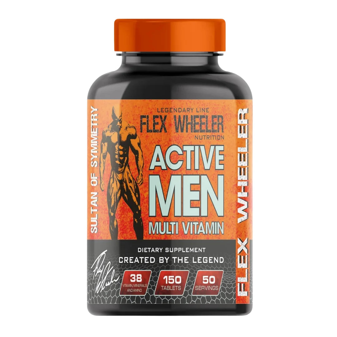 Flex Wheeler Active Multi Vitamin | 150 Tablets (50 Servings) | Complete Daily Nutrition
 5X MR. OLYMPIA'S DAILY HEALTH INSURANCE – 35+ ESSENTIAL NUTRIENTS