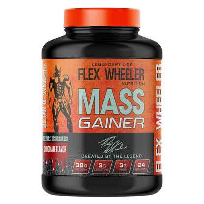 Flex Wheeler Mass Gainer | Chocolate | 3kg (6.61lbs) | Hardgainer’s Dream Formula
FROM 5X MR. OLYMPIA FLEX WHEELER – THE ULTIMATE CALORIC WEAPON