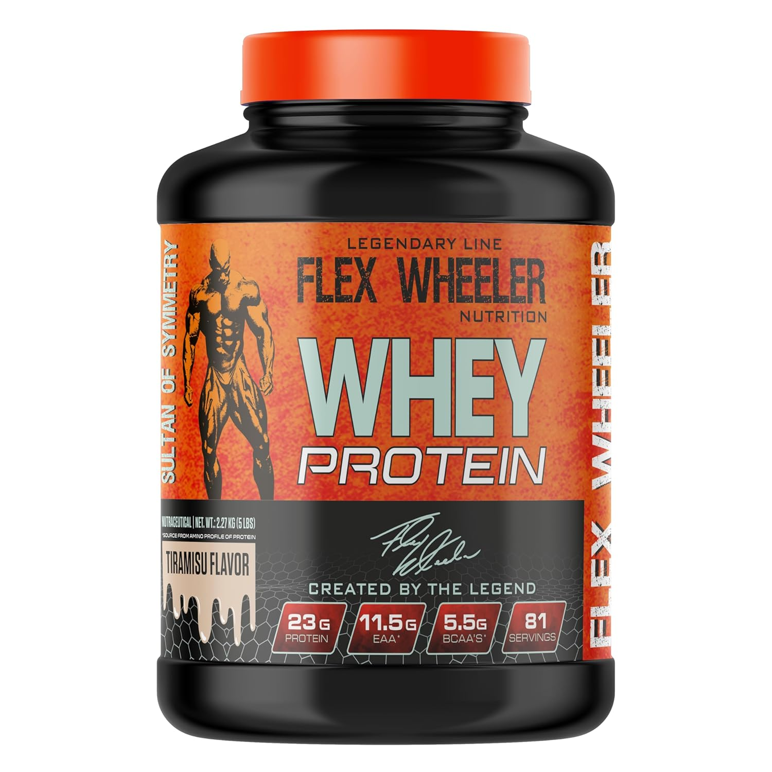 Post-Workout Whey Isolate - Flex Wheeler's 81-Serving Protein for Recovery & Lean Muscle, Tiramisu Flavor