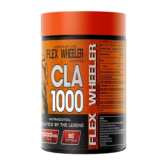 Best CLA Supplement for Athletes - Flex Wheeler's Legendary Line 1000mg Conjugated Linoleic Acid (90 Softgels) with Full Nutritional Profile
