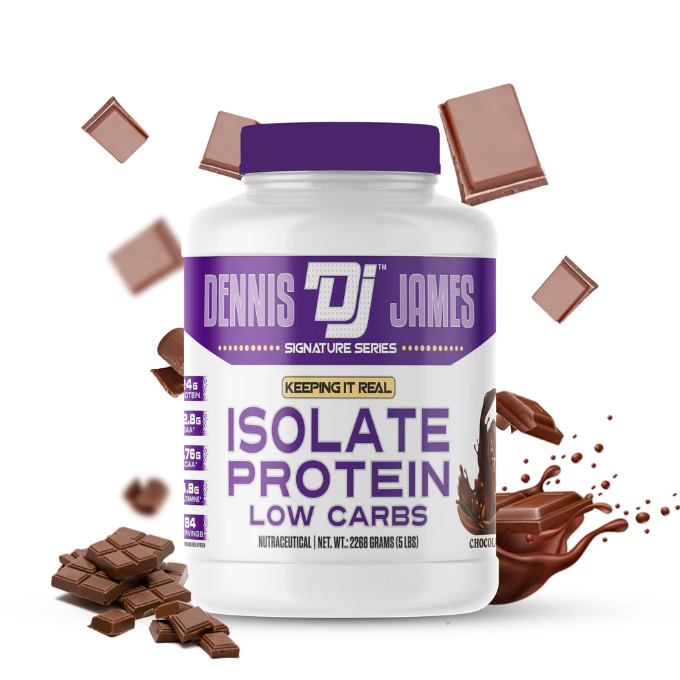 Dennis James Signature Series Isolate Protein | Whey Proteins | Low Carbs | 5 lbs (2268g) 84 Servings | Premium Isolate for Muscle Recovery