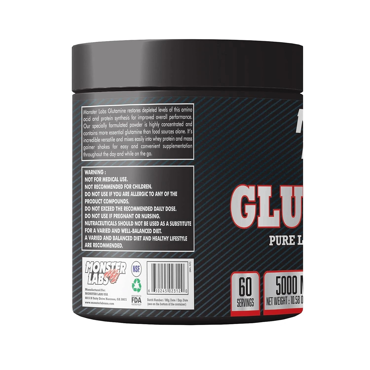 monsterlabs-pure-lglutamine-powder-500mg-60-servings-fda-nsf-approved