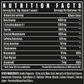 TURBO HP pre-workout supplement with taurine, creatine monohydrate, citrus aurantium, theobromine, and vitamin B6 in each 10g scoop, nutrition facts