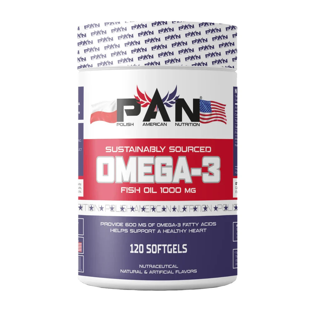 pan nutrition omega3 fishoil-120 softgels container frontview