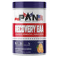 Container of PAN Polish American Nutrition Recovery EAA supplement with orange flavor on a white background