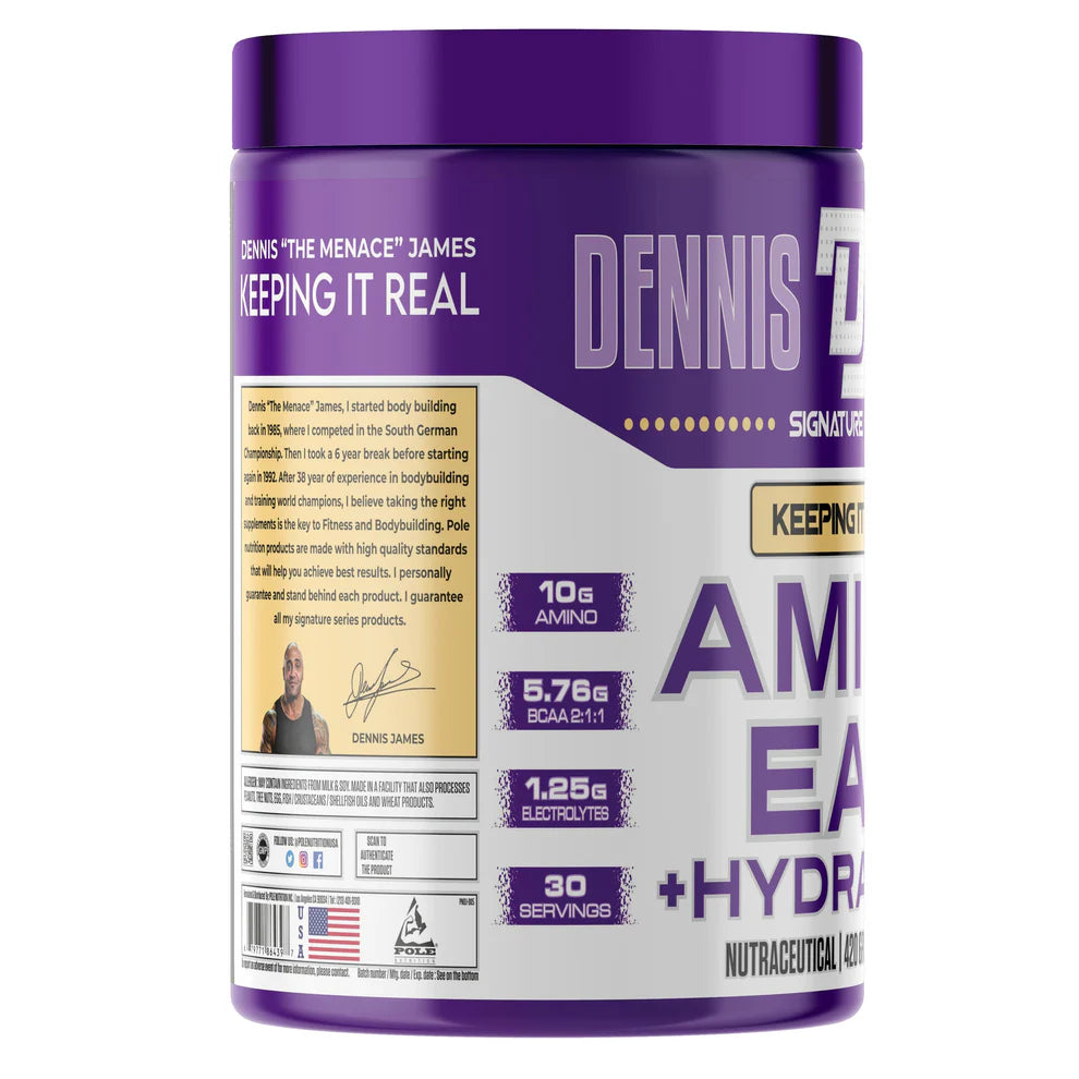 Dennis James Signature Series Amino EAA+ Hydration – Elite Muscle Recovery, Performance & Hydration Formula