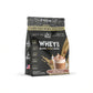 Package of Pole nutrition whey protein powder with coffee flavor on a white background