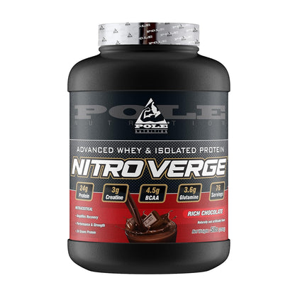 Pole Nutrition Nitro Verge Shred | 5 lbs | 76 Servings | Advanced Weight Loss & Metabolism Support | Rich Chocolate Flavor | Vegetarian