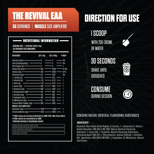 Exalt The Revival EAA -Essential Amino Acids-Intra Workout-450gm-30 servings