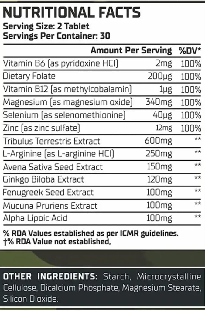 Warzone Nuked  Test+ 60 Testosterone Support Tablets-For muscle building, strength, and vitality