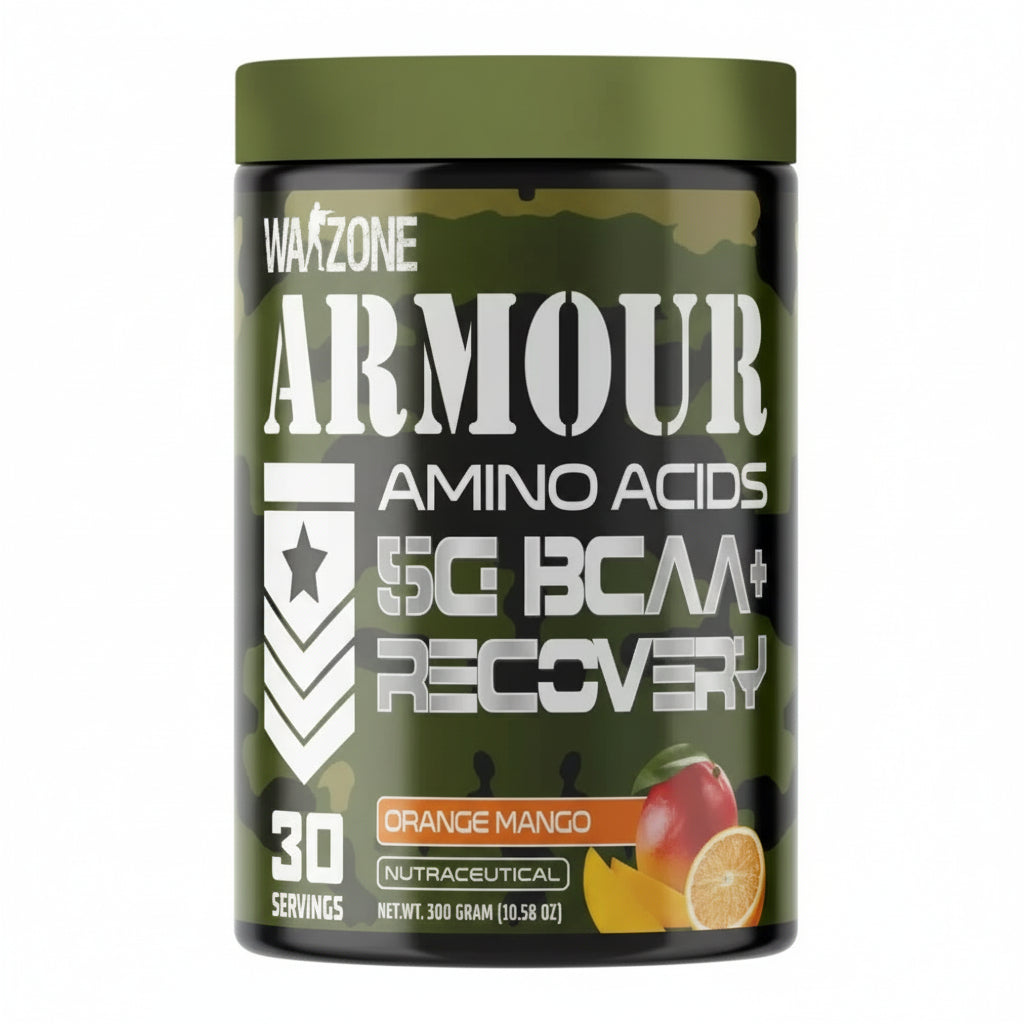 Waizone Armour Amino Acids supplement container on a white background
