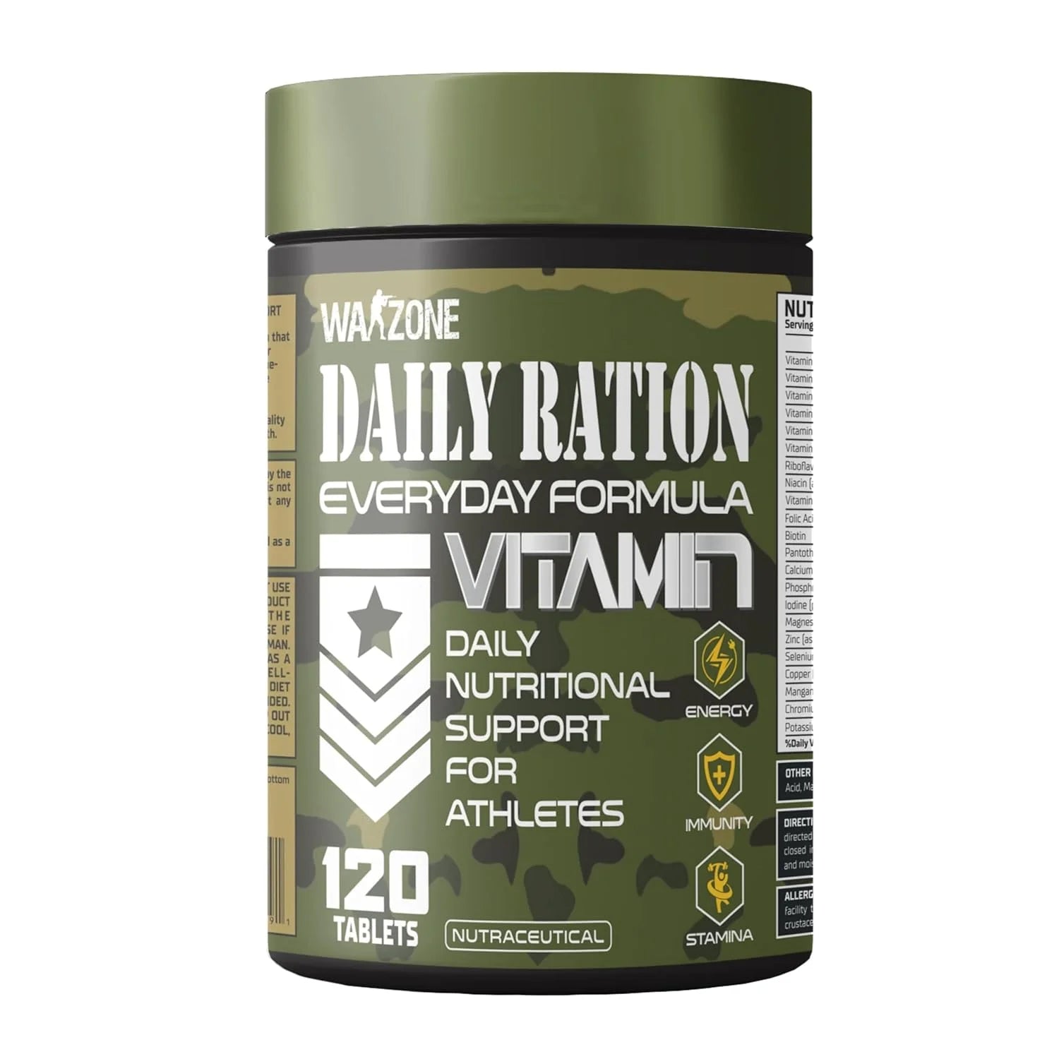 War Zone Daily Ration Everyday Formula Vitamin supplement container on a white background