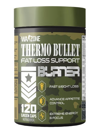Warzone Thermo Bullet Fat Burner-120 Capsules-Advance Weightloss,Appetite Control