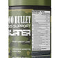Supplement container labeled 'Thermo Bullet Weight Loss Support Burner' with nutritional facts on a white background.