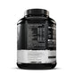 Black supplement container with nutrition label on a white background